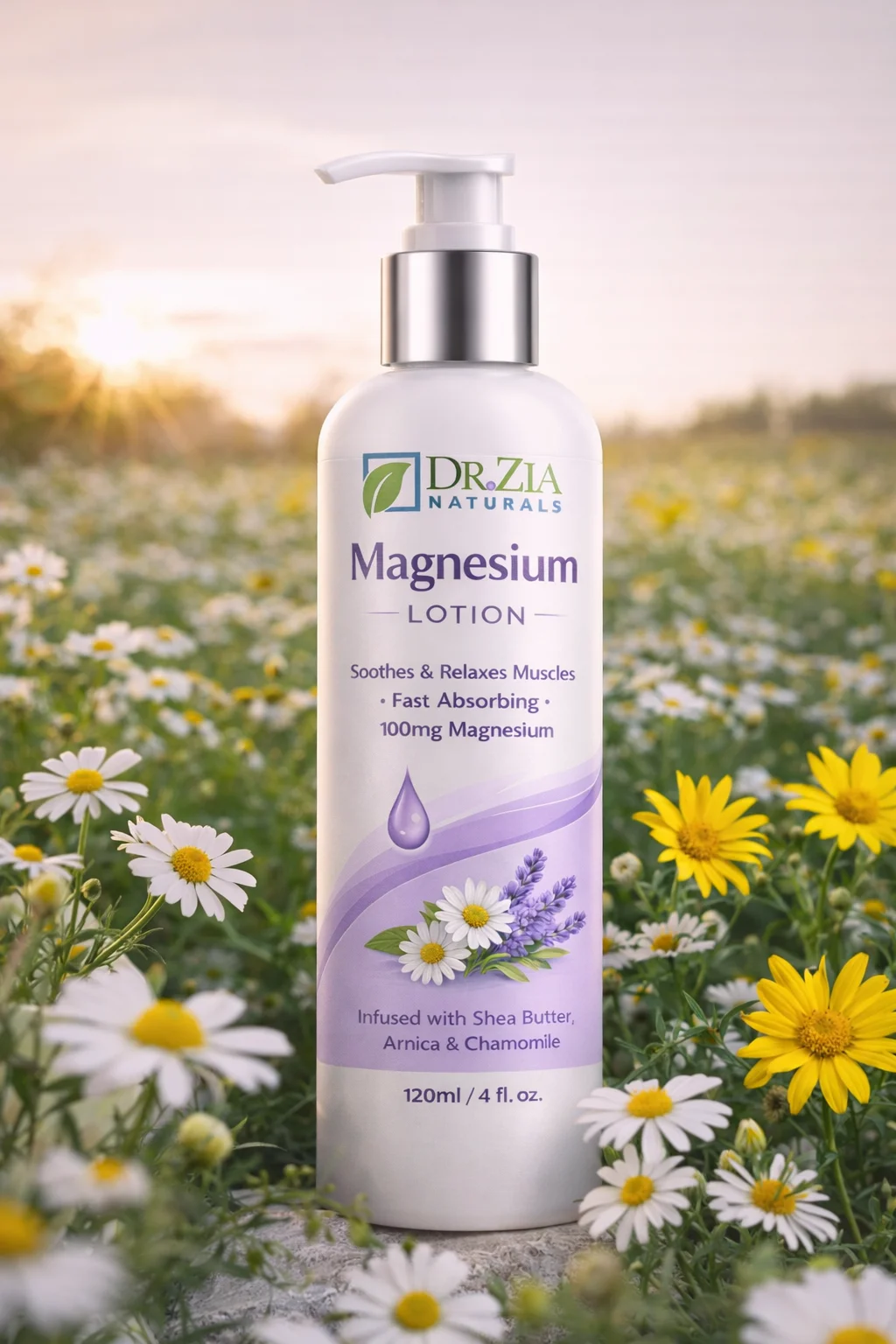 Dr. Zia Naturals Magnesium Lotion 120ml – Relax, Soothe & Unwind