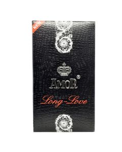 Amor Black Long Love Condoms (12s)