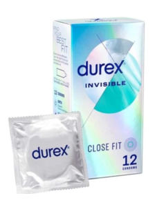 Durex Condom 12cs Invisible Close Fit Uk